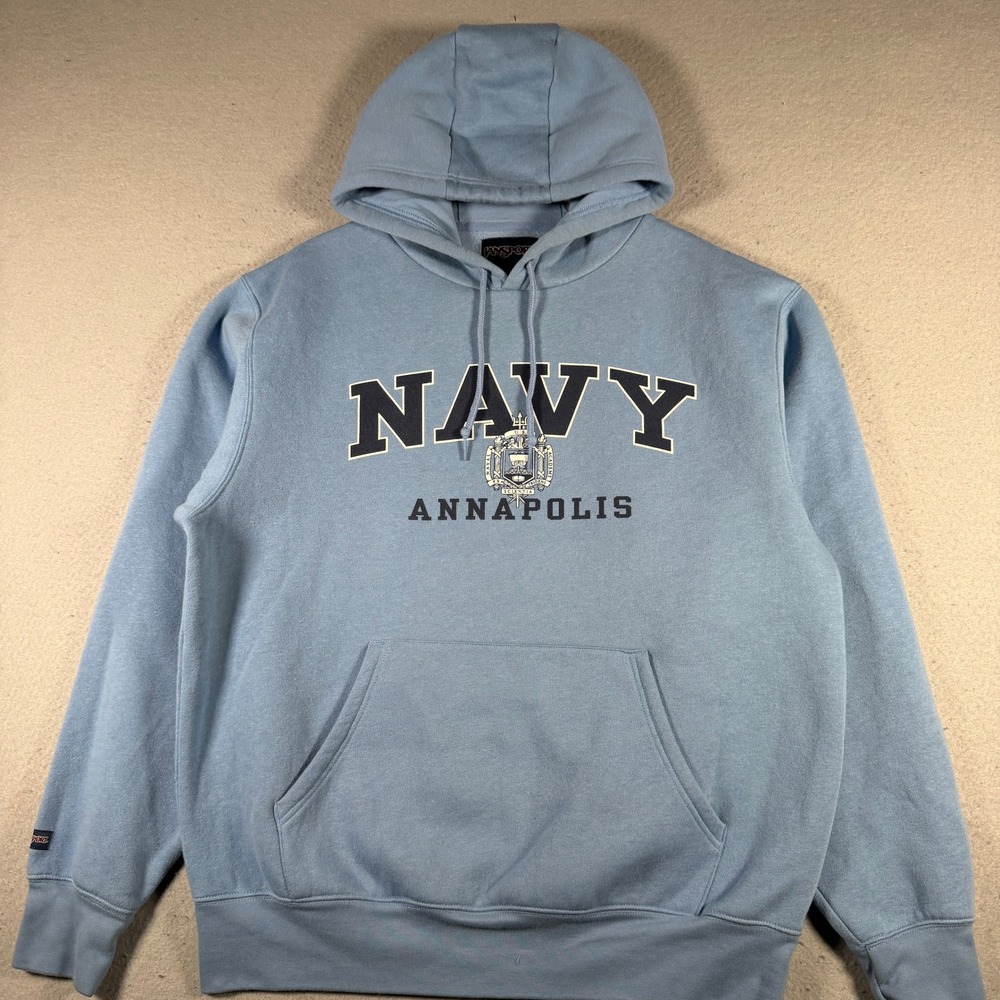 Jansport Navy Annapolis‎ Hoodie Pullover Sweatshirt Mens Large Blue College